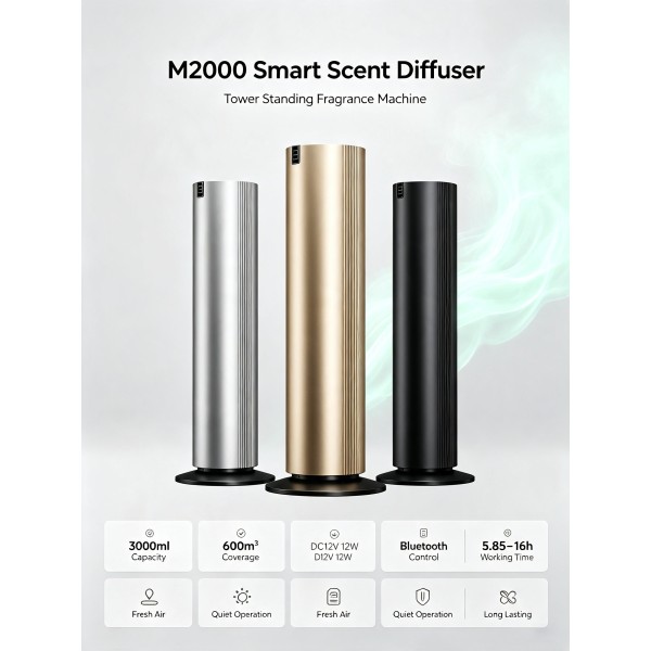 M2000 Floor Standing Aluminum Scent Diffuser Bluetooth Commercial Aroma Machine